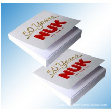 Pure White Sticky Notes with Printed Hardcover. PVC Box Packing